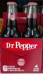 Dr Pepper 4pk Glass